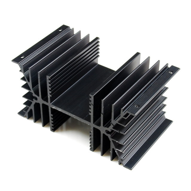 SS830 5" x3" x2.5" Aluminum Black Heat Sink